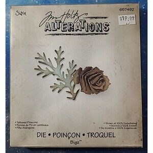 SIZZIX Tim Holtz Alterations Die - TATTERED PINECONE -  Bigz Retired 657492